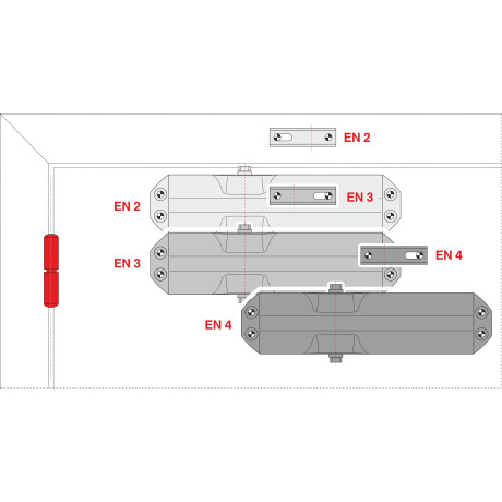 DORMA TS68 s ramenom EN2-4 biely