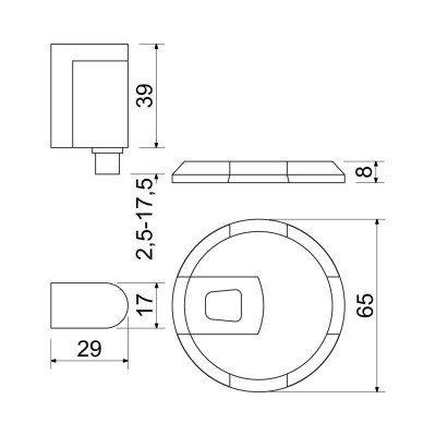 RK.ZAR.BRIXEN.NIMAT zárážka na dvere RK.ZAR.BRIXEN.NIMAT zárážka na dvere