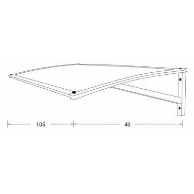 Strieška ARCO pro MINI 105X40 antracit Strieška ARCO pro MINI 105X40 antracit