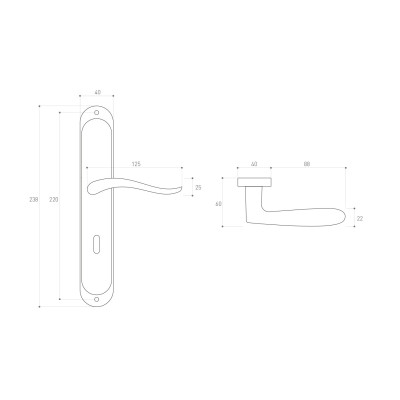 NICOLE kľučka bronz