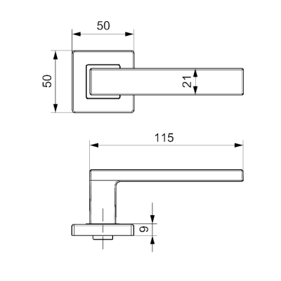 K01 WC kľučka na dvere biela K01 WC kľučka na dvere biela
