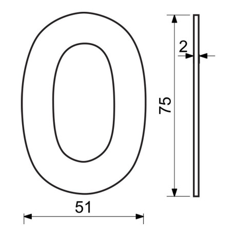 RN.75L.MD číslo "0" 75mm medené