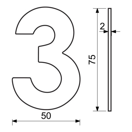 RN.75L.MD číslo "0" 75mm medené