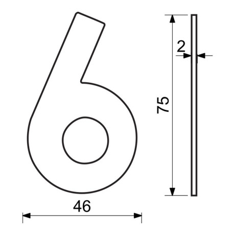 RN.75L.MD číslo "0" 75mm medené