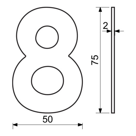 RN.75L.MD číslo "0" 75mm medené