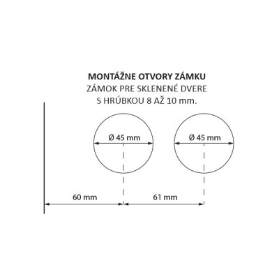 Kľučka na sklo SLIM PRO čierna sada na vložku SZKYCZS Kľučka na sklo SLIM PRO čierna sada na vložku SZKYCZS