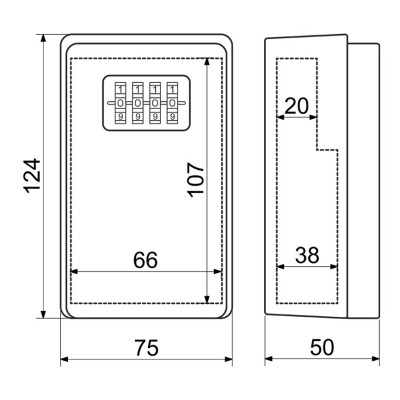 KB.G2 bezpečnostná schránka na kľúče KB.G2 bezpečnostná schránka na kľúče