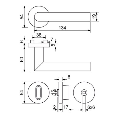 RK.L-FORM.BB.MD kľučka na dvere
