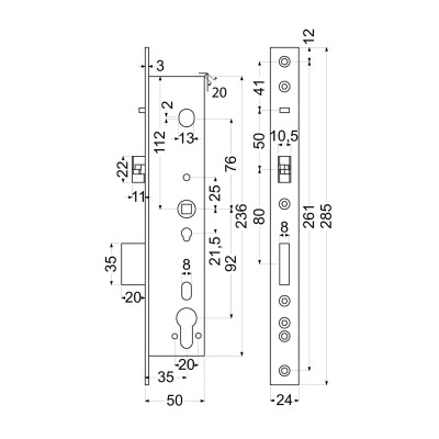RM.1000.SZ.92.35.24.PL zadlabací zámok na vložku