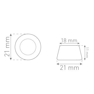 Zarážka POINT samolepiaca priehľadná OB22PR Zarážka POINT samolepiaca priehľadná OB22PR