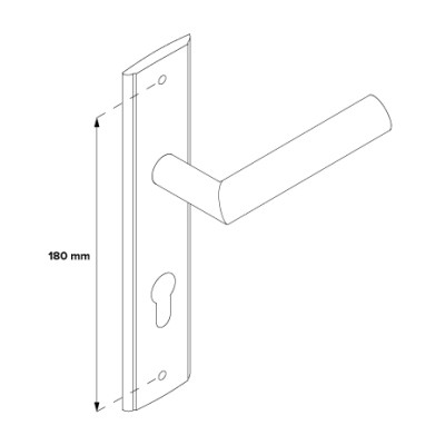MIRO vchodová kľučka bronz 72mm pravá VMIPP