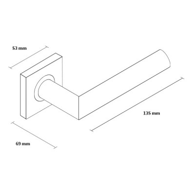 NOVA H kľučka na dvere čierna NOVKCZ