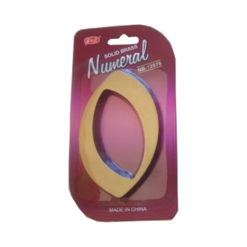 Čislo fasádne " 0 " bronz 125mm Čislo fasádne " 0 " bronz 125mm