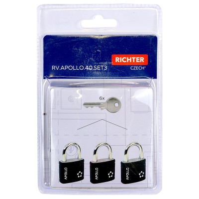 RV.APOLLO.40.SET3.CRN sada visiacich zámkov