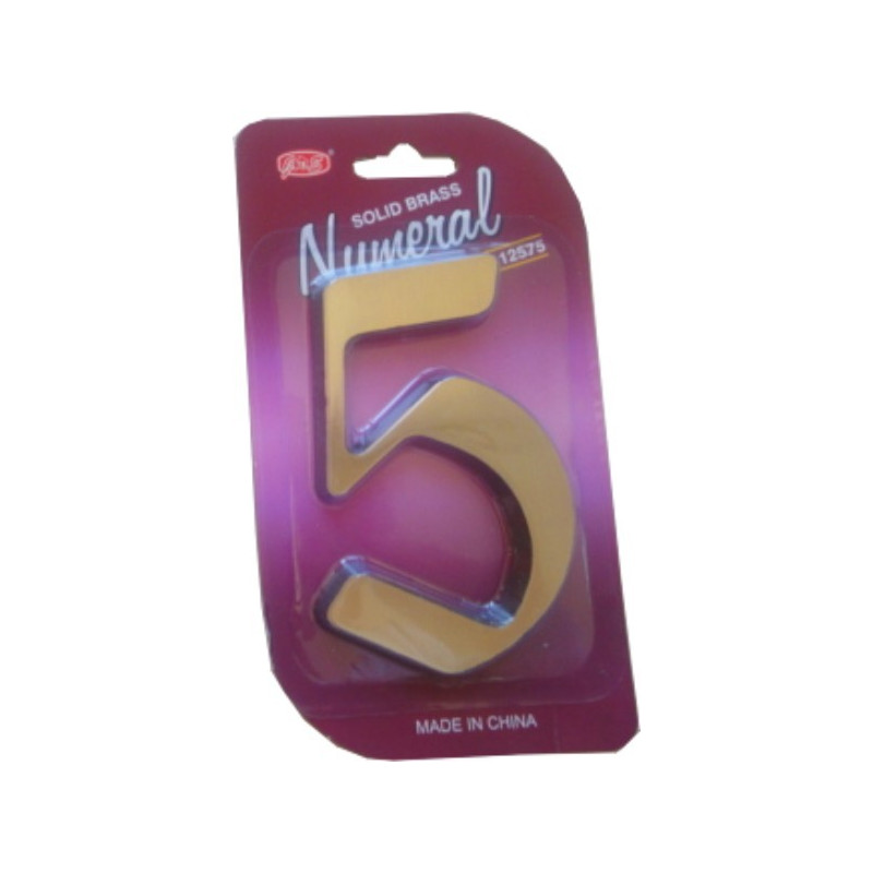 Číslo fasádne " 5 " bronz 125mm Číslo fasádne " 5 " bronz 125mm