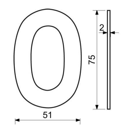 RN.75L číslo "0" 75 mm nerez