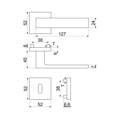 RK.C36.GARDA.BB.NIMAT kľučka na dvere