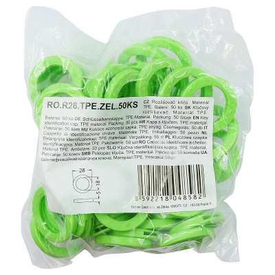 RO.R28.TPE.ZEL.50KS rozlišovač kľúčov RO.R28.TPE.ZEL.50KS rozlišovač kľúčov