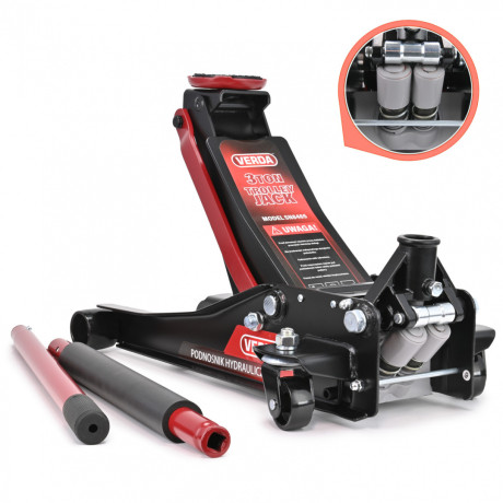 Hydraulický nízkoprofilový zdvihák dvojpiestový 3T D8465