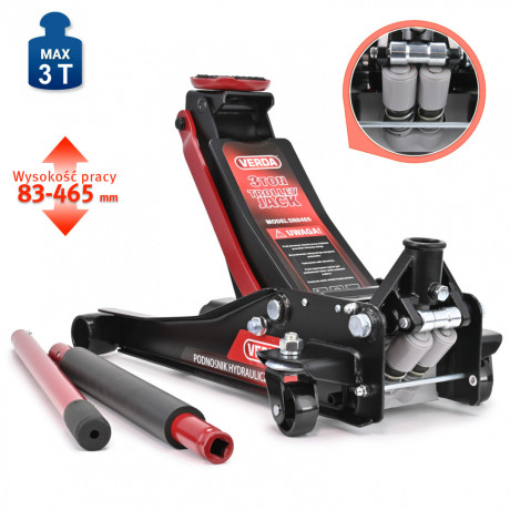 Hydraulický nízkoprofilový zdvihák dvojpiestový 3T D8465