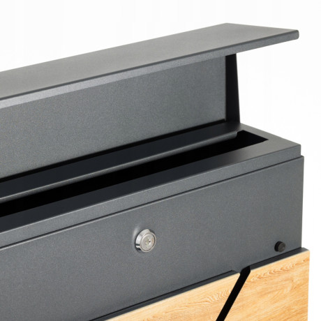 D3638 poštová schránka antracit + imit.dreva