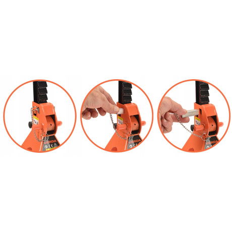 D2445 podpery pod auto 3T s prídavnou poistkou