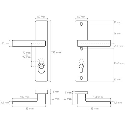 ATLAS bezpečnostné kovanie INOX RC3 AT92IRC3