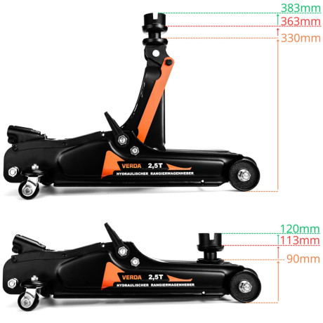 D10663P hydraulický zdvihák nízkoprofilový 2,5T