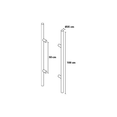 Madlo 100/50 okrúhle obojstranné Madlo 100/50 okrúhle obojstranné