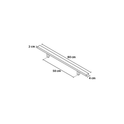 Madlo 80/50 hranaté jednostranné