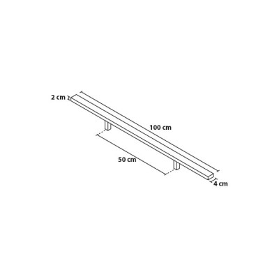 Madlo 100/50 hranaté jednostranné