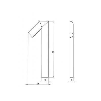 Číslica "1" 75mm bronz