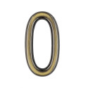 Číslica "0" 75mm bronz