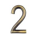 Číslica "2" 75mm bronz