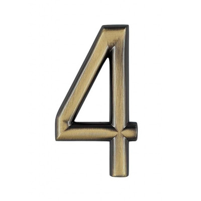 Číslica "4" 75mm bronz