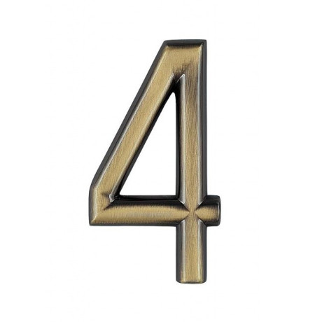 Číslica "4" 75mm bronz