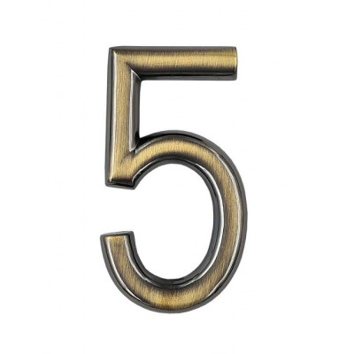Číslica "5" 75mm bronz