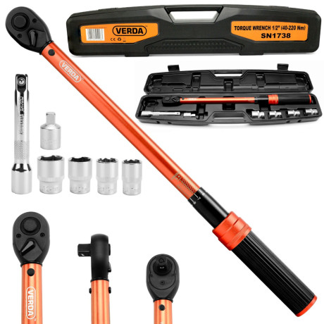 Momentový kľúč na kolesá 1/2" 40-220 Nm D1738