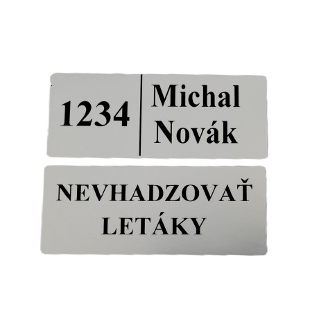 Menovka na prilepenie