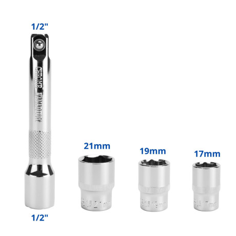 Momentový kľúč na kolesá 1/2" 28–210 Nm SN1737