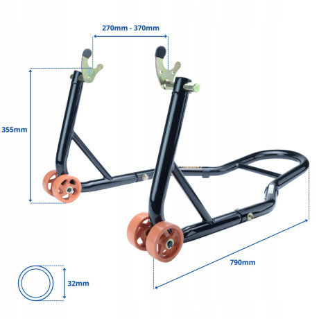 Motocyklový stojan s adaptérom V D1703