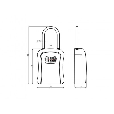 Schránka na kľúče na zavesenie S 175x100x40mm