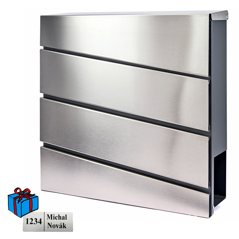 D3644 poštová schránka nerez / antracit D3644 poštová schránka nerez / antracit