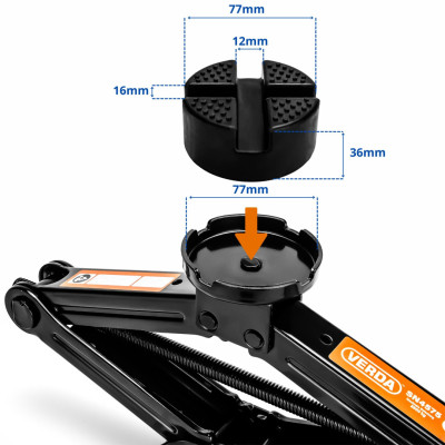 D4575 trapézový zdvihák 2,5T s obalom a teleskopickým kľúčom