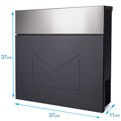 D3691 poštová schránka antracit + nerez