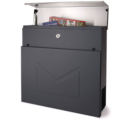 D3691 poštová schránka antracit + nerez