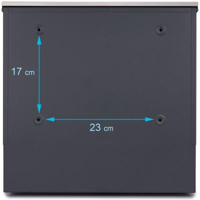 D3691 poštová schránka antracit + nerez