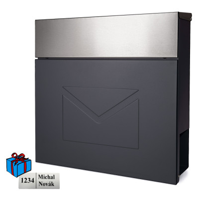 D3691 poštová schránka antracit + nerez