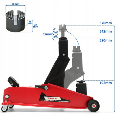 Hydraulický zdvihák SUV 3T D3063
