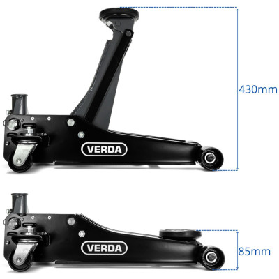 Hydraulický nízkoprofilový zdvihák dvojpiestový 3T D3023